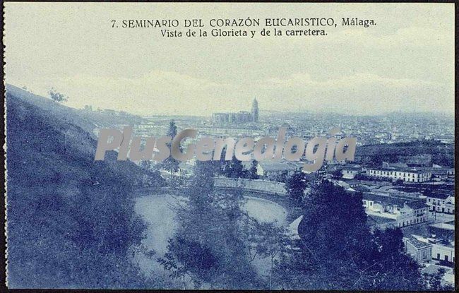 Vista de málaga desde la glorieta y de la carretera