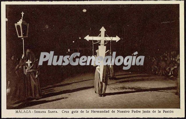 Semana santa en málaga: cruz guía de la hermandad de nuestro padre jesús de la pasión