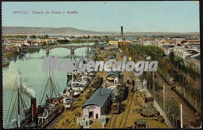 Puente de triana y muelle de sevilla