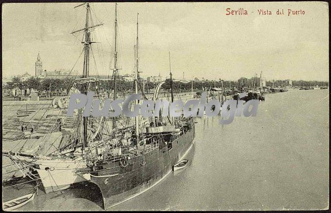 Vista del puerto de sevilla