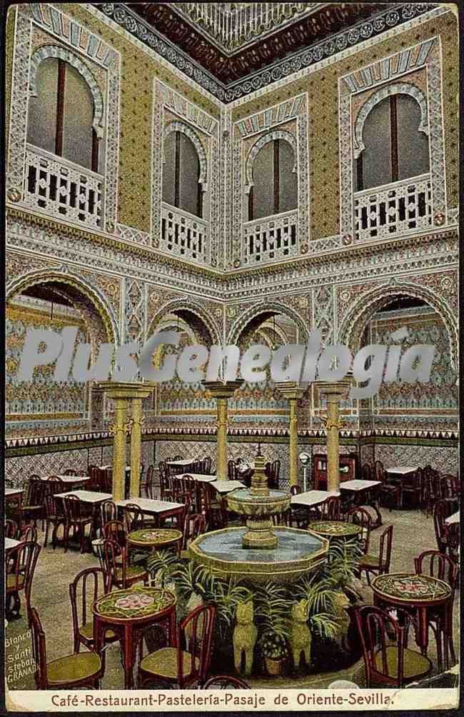 Café - restaurante - pastelería pasaje de oriente de sevilla