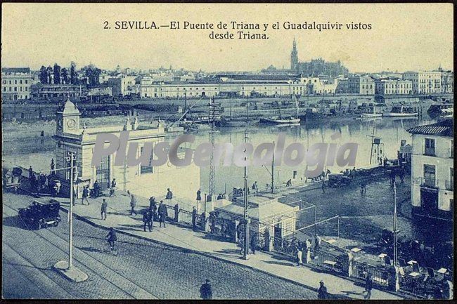 El puente y el guadalquivir vistos desde trina en sevilla