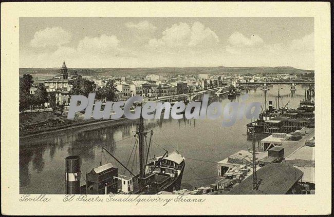 El puerto guadalquivir y triana de sevilla