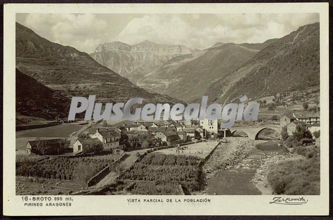 Vista parcial de de broto (huesca)