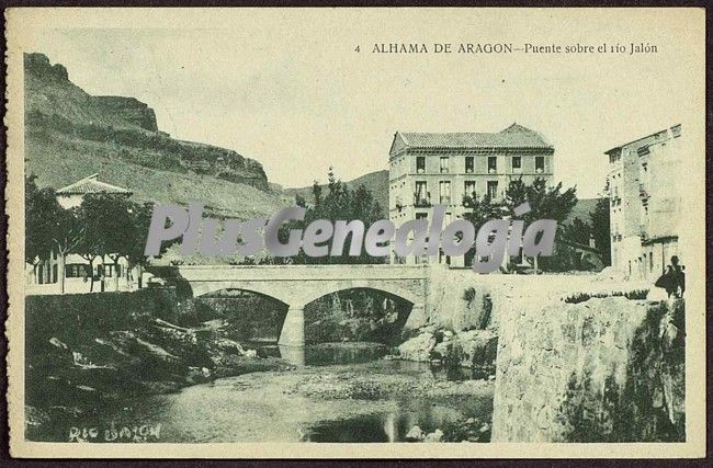 Puente sobre el río jalón de alhama de aragón (zaragoza)