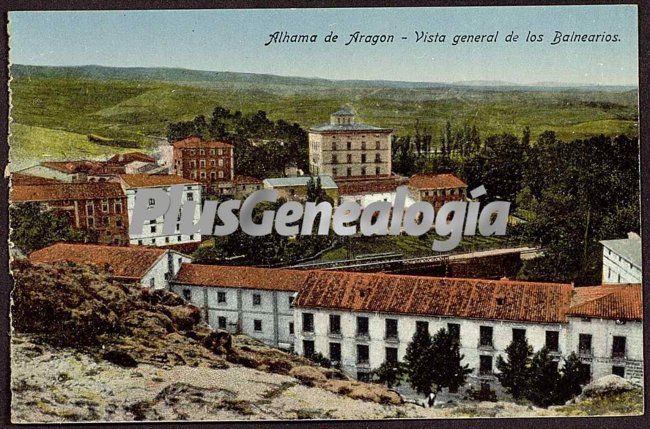 Vista general a color de los balnearios de alhama de aragón (zaragoza)