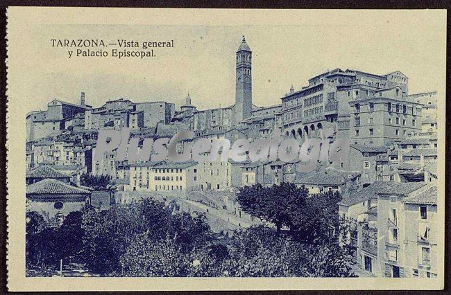 Vista general y palacio episcopal de tarazona (zaragoza)