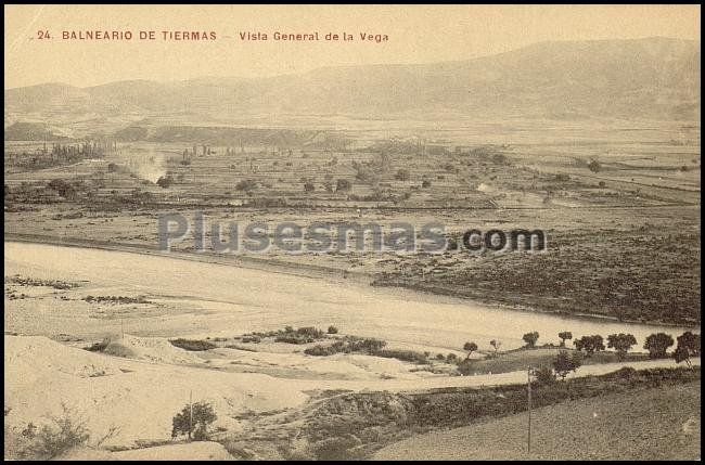 Vista general de la vega en el balneario de tiermas (zaragoza)