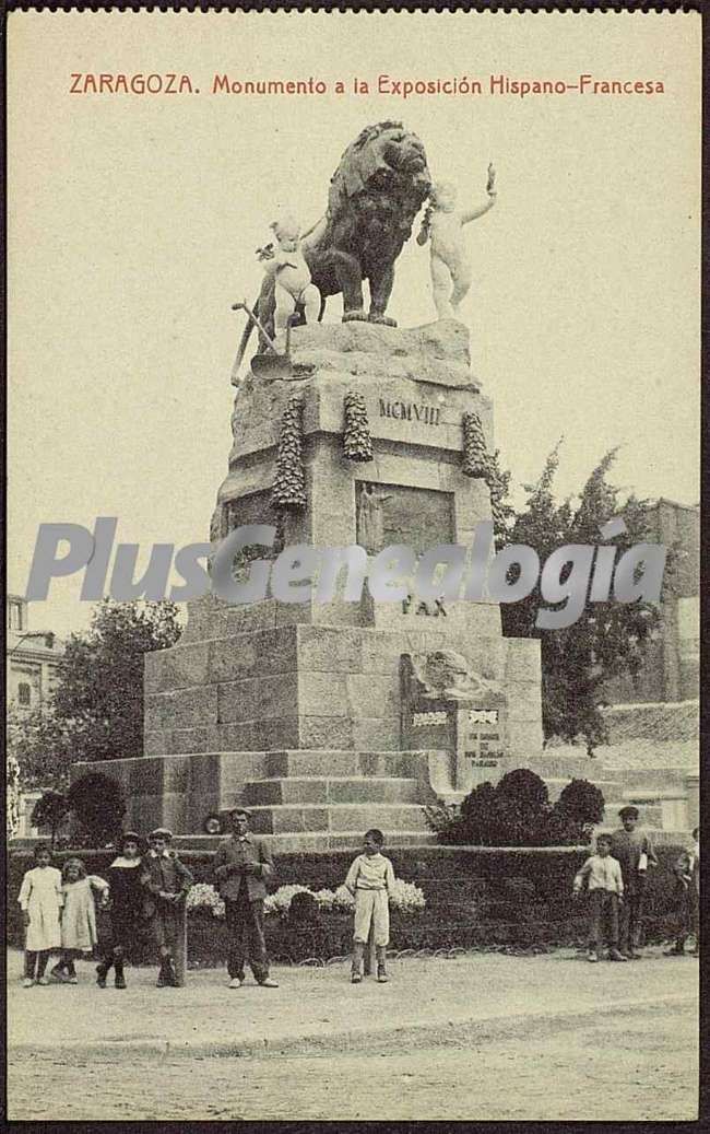 Monumento a la exposición hispano- francesa de Zaragoza