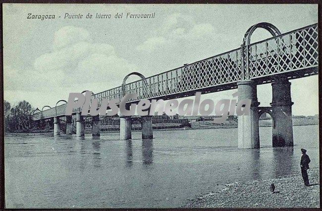 Puente de hierro del ferrocarril de zaragoza