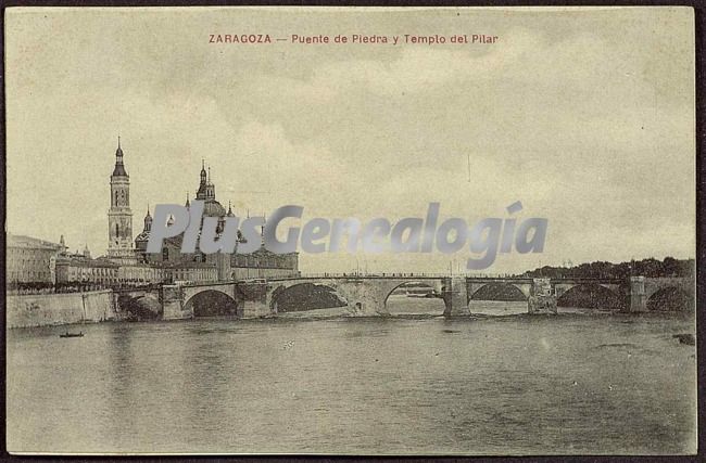 Puente de piedra y templo del pilar de zaragoza