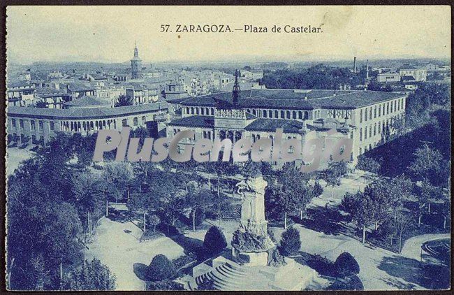 Plaza de castelar de zaragoza vista desde arriba