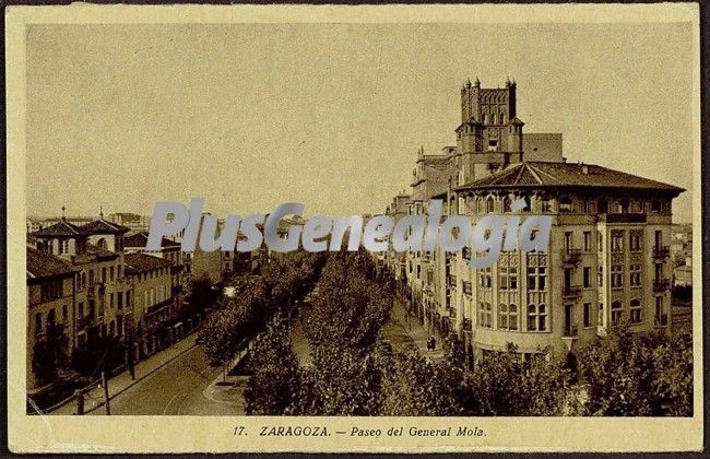 Paseo del general mola de zaragoza