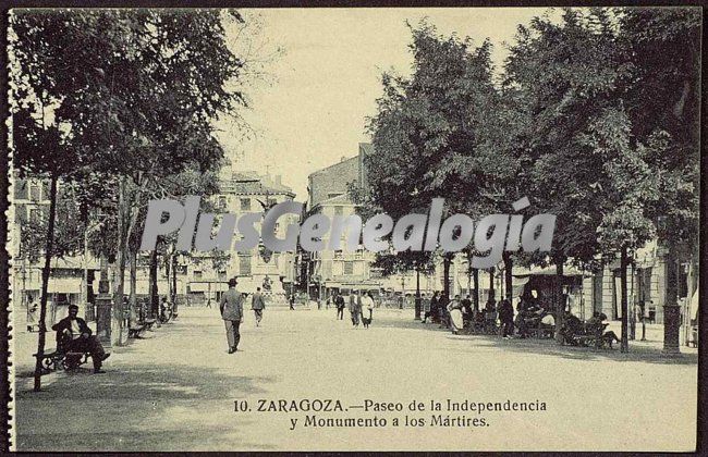 Paseo de la independencia y monumento a los mártires de zaragoza