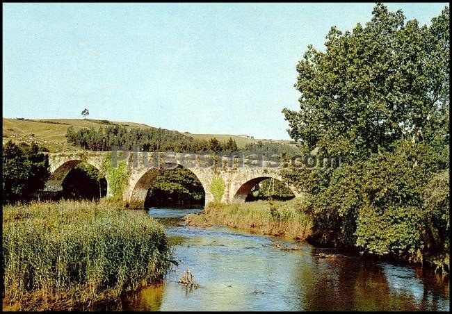 Puente romano sobre el río pas en oruña (cantabria)