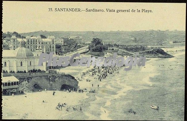 Vista general de la playa del sardinero de santander