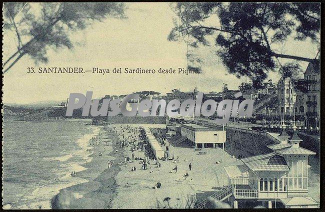 La playa del sardinero vista desde piquio de santander
