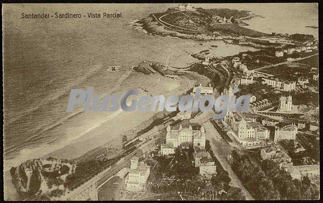 Vista aérea parcial de la playa del sardinero de santander