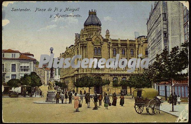 Plaza de pi y margall y ayuntamiento de santander