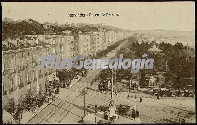 Paseo de pereda visto desde arriba de santander