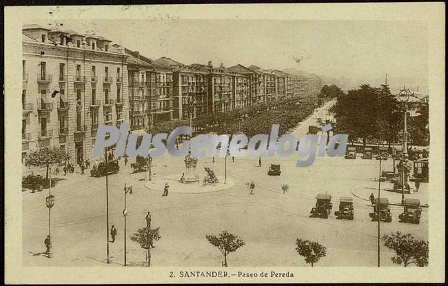 Vista general del paseo de pereda de santander