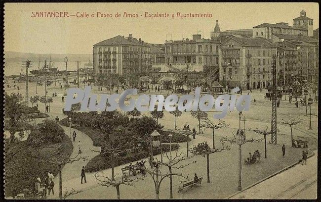 Calle o paseo de amos. escalante y ayuntamiento de santander