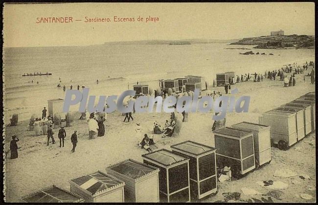 Escenas de playa en el sardinero de santander