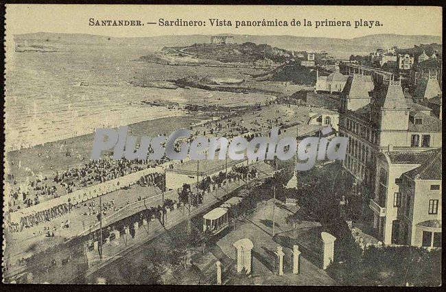 Vista panorámica de la primera playa del sardinero de santander