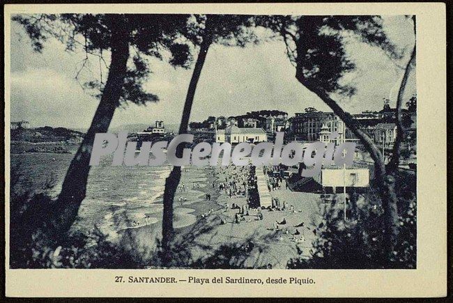 Vista de la playa del sardinero desde piquio de santander