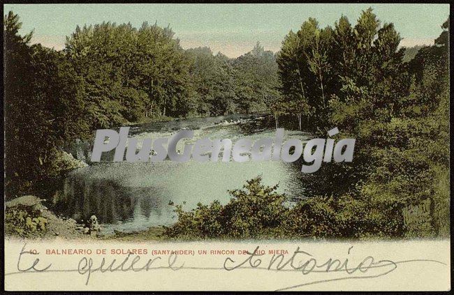 Balneario de solares (cantabria): un rincón del río miera