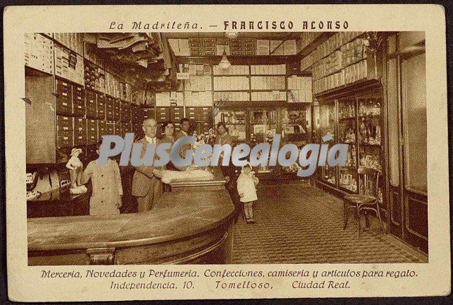 Mercería, novedades y perfumería. confecciones, camisería y artículos de regalo en tomelloso (ciudad real)