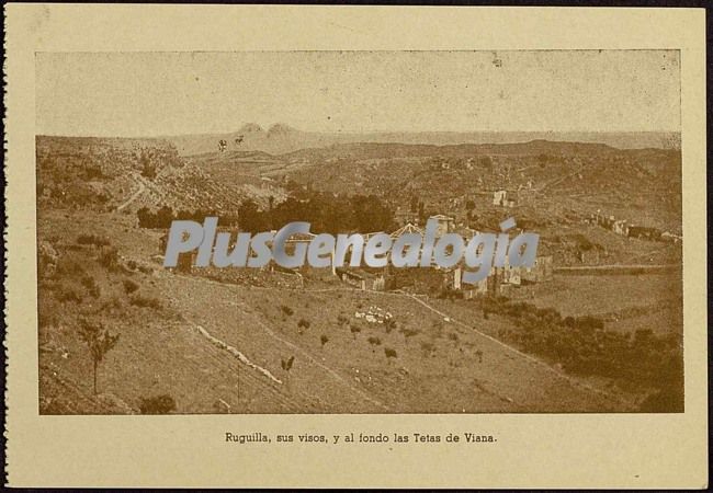 Ruguilla (guadalajara), sus vinos y al fondo las tetas de viana