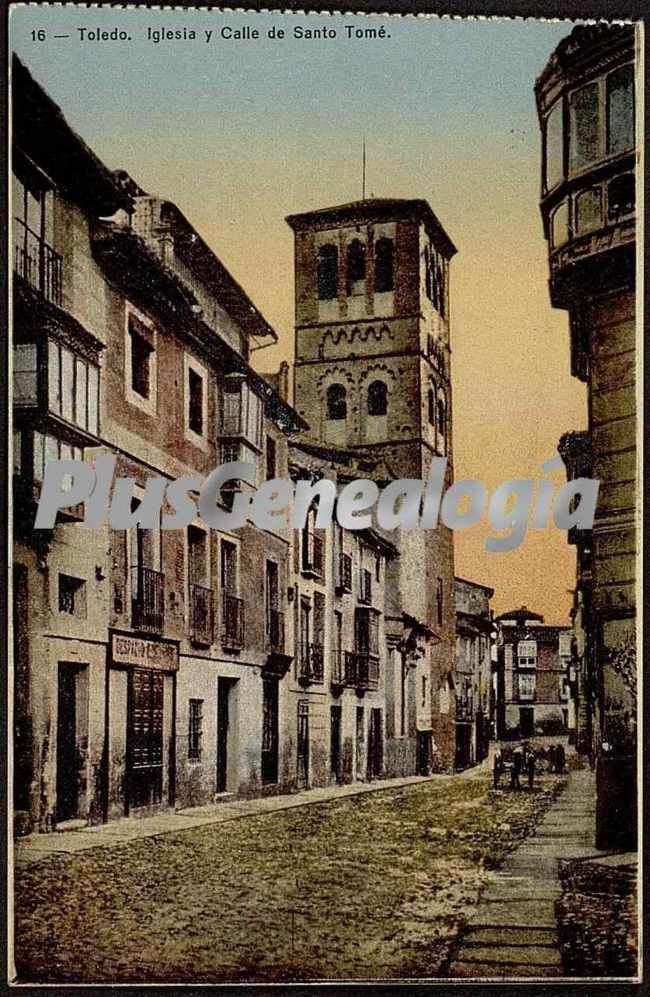 Iglesia y calle santo tomé de toledo