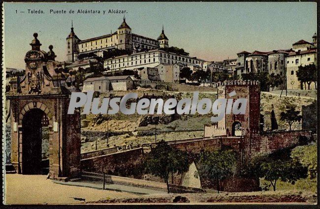 Puente de alcántara y el alcázar de toledo