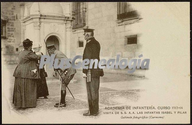 Visita de ss.aa las infantas isabel y pilar a la academia de infantería de toledo (curso 1913 - 1934)