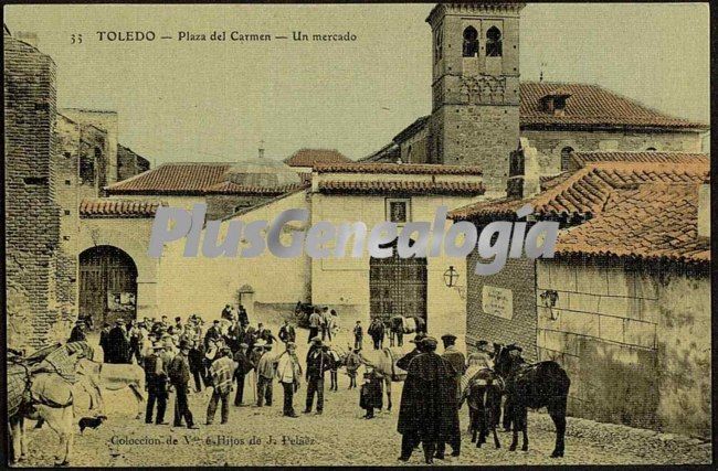 Un mercado en la plaza del carmen de toledo