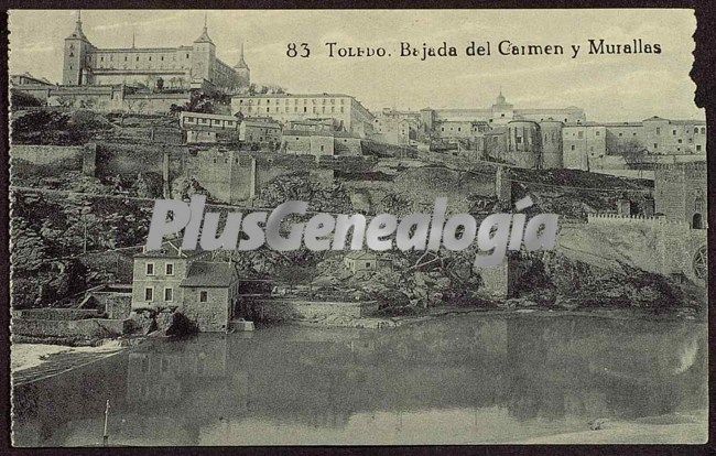 Bajada del carmen y murallas de toledo