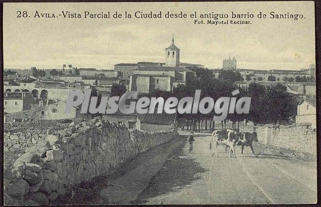 Vista parcial de la ciudad de ávila desde el antiguo barrio de santiago