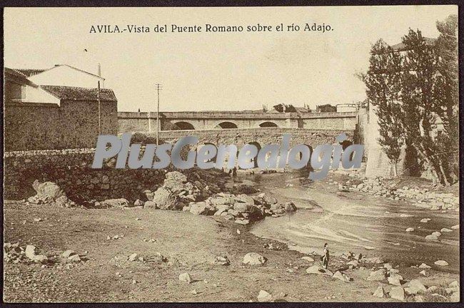 Vista del puente romano sobre el río adajo a su paso por ávila