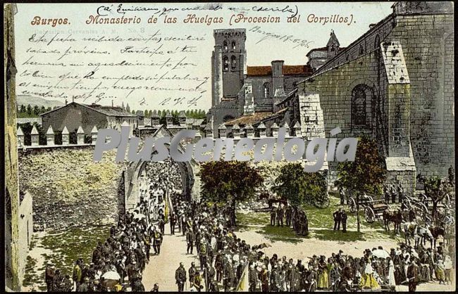 Monasterio de las huelgas de burgos. procesión de corpillos (a color)
