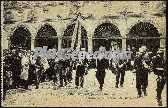 Detalle de la procesión del corpillos en el real monasterio de las huelgas de burgos