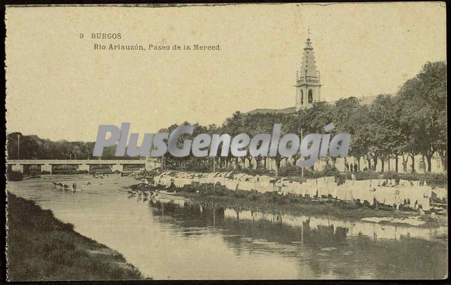 Paseo de la merced. río arlauzón de burgos