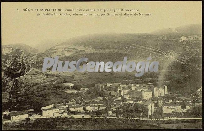 Vista de oña (burgos) y el monasterio