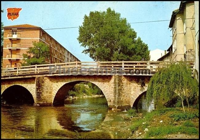 Villasana de mena: puente viejo sobre el río cadagua (burgos)