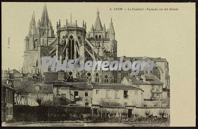 Fachada sur del ábside de la catedral de león