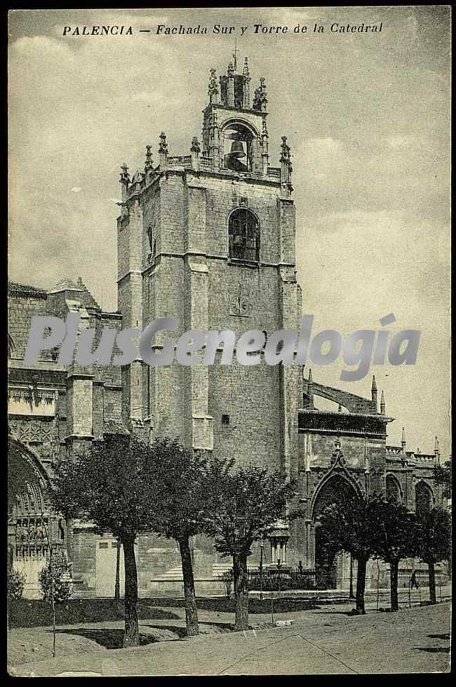 Fachada sur y torre de la catedral de palencia