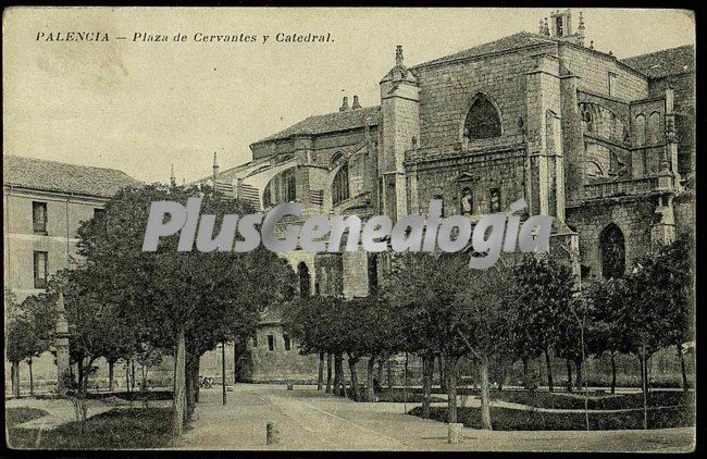 Plaza de cervantes y catedral de palencia