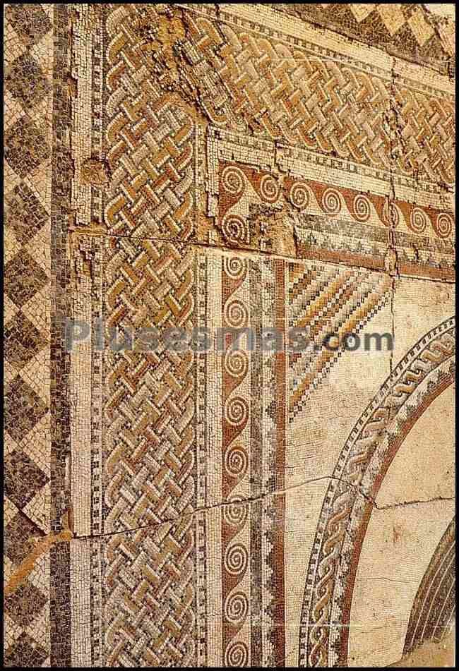 Mosaico de la villa romana de quintanilla de la cueza (palencia)