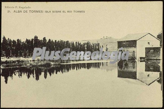 Isla sobre el río tormes de alba de tormes (salamanca)