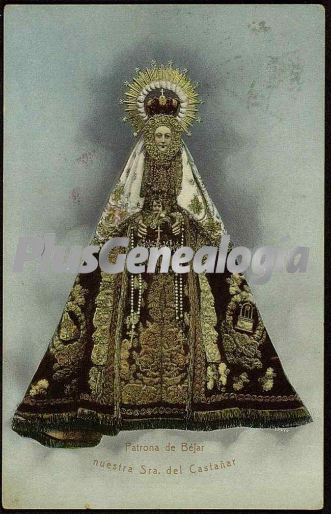 Postal de nuestra señora del castañar, patrona de bejar (salamanca)